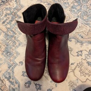Rieker Dark Red Ankle Boots
